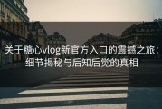关于糖心vlog新官方入口的震撼之旅：细节揭秘与后知后觉的真相