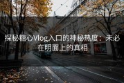 探秘糖心Vlog入口的神秘热度：未必在明面上的真相