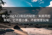 糖心vlog入口背后的秘密：未揭开的真相，它不是小事，不能随意玩味