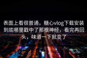 表面上看很普通，糖心vlog下载安装到底哪里戳中了那根神经，看完再回头，味道一下就变了
