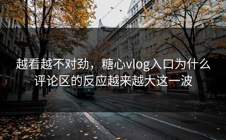 越看越不对劲，糖心vlog入口为什么评论区的反应越来越大这一波