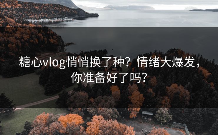 糖心vlog悄悄换了种？情绪大爆发，你准备好了吗？