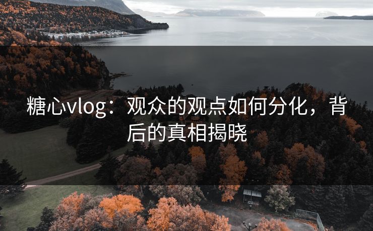 糖心vlog：观众的观点如何分化，背后的真相揭晓
