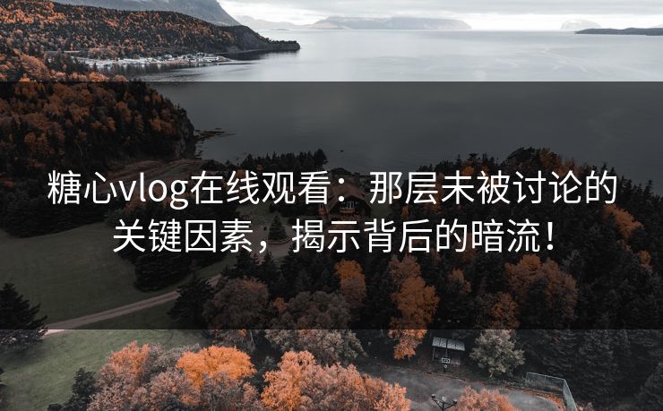 糖心vlog在线观看:那层未被讨论的关键因素,揭示背后的暗流! 糖心vlog在线观看:那层未被讨论的关键因素,揭示背后的暗流!