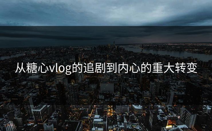 从糖心vlog的追剧到内心的重大转变